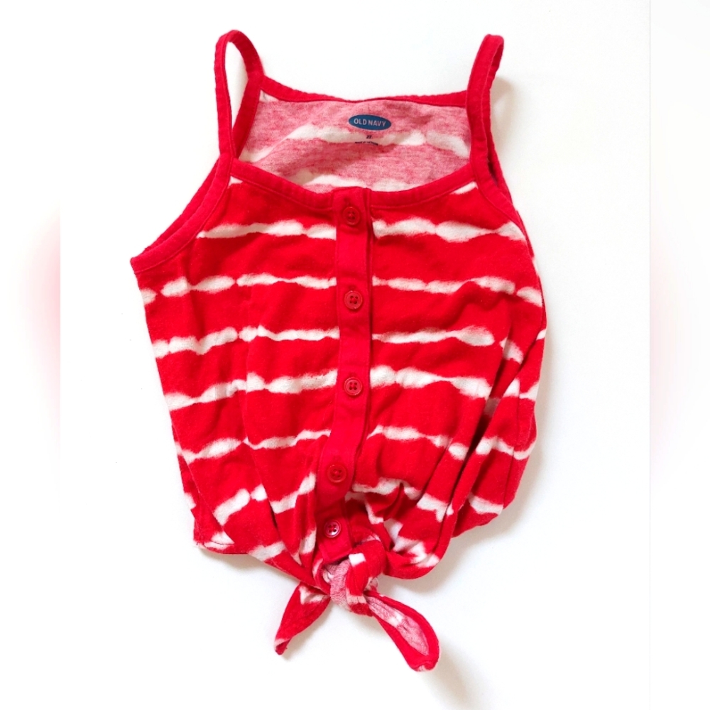 Tie Dye Print Knitted Tank Top Patriotic Look Size 2T Old Navy 4th Of July - Picture 1 of 3